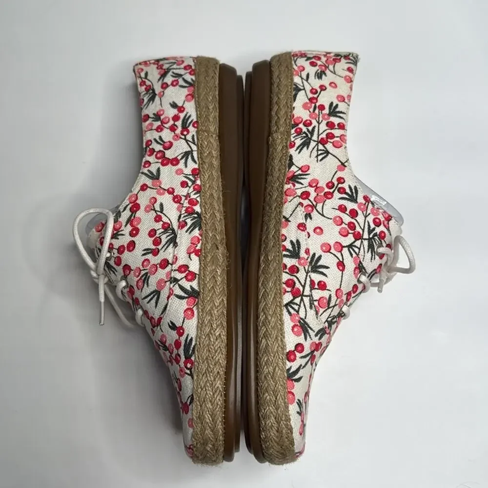 Aerosoles Womens Summer Sol Boat Shoe in Cherry Fruit Print Sneakers S-341 Sz 10 - Picture 3 of 10